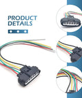 2 Pack Throttle Body Pigtail 6 Pin Plug And Play Throttle Position Sensor Repair Connector Waterproof And Heat Resistant Vehicle Harness