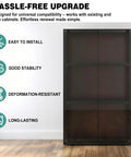 Bulk Pack 8 Frameless Glass Door Hinges With Screws Black No Drill 90 Degree Replacement Hinges marketing highlights