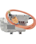Heavy Duty Byd Qin Ev Air Compressor Bc28a 409V Straight Oem Swap Electric Refrigeration Pump with orange wiring harness.