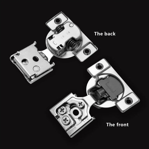 Heavy Duty Soft Close Cabinet Hinges 2 Pack No More Door Slams Smooth As Butter Satin Nickel front and back view