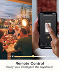 Smart Dimmer Plug For Dimmable Lamps And Lights, 300W Max, Dual Outlets, 2.4GHz WiFi Only, smartphone app interface demonstration