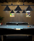 Three Light Pool Table Light With Matte Black Shade For Billiards Vintage Retro Kitchen Island Pendant Modern Industrial Chandelier
