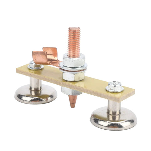 Heavy Duty Welding Magnet Head With Iron Grounding Tool, Rock Solid Suction Clamp, 4mm Insulation, Spot Weld Ready