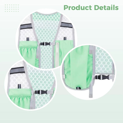 Green Dope Ultralight Running Hydration Vest For Men And Women With 16.9 Oz Soft Flasks, breathable mesh, adjustable straps