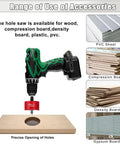 Super Cool Wall Mounted TV Cord Hider With 60mm Grommet Kit And Drill For A Clean Look And Safe Cable Management Using Tough Abs Materials. Hole saw on wood, PVC sheet, board samples.