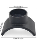Axle Floor Extension Adapter For 4 Inch Tubes Lifting Saddle For 20 Ton Bottle Jacks Heavy Duty Steel Dana 60 70 80 Axles Compatible With Hydraulic Bottle Jacks Safe Stable Lift For Off Road And Maintenance, front view with dimensions