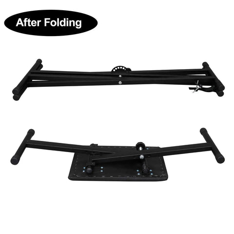 Sturdy Heavy Duty X Style Keyboard Stand And Bench Set For Digital Pianos Adjustable Height Folded Steel Design