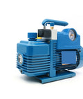 KGKGK 2L Rotary Vane Vacuum Pump For AC Repair And HVAC Systems high performance blue unit with gauge and handle.