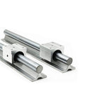 Rock Solid CNC Linear Guide Rail Kit 950mm with SBR20 SBR16 SBR12 rails and 4 SBR20UU SBR16UU SB12UU bearing blocks, silver metal