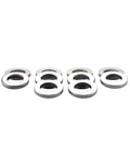 Front view: 10-pack silver stainless steel McGard Cragar center-hole mag washers.