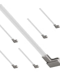 Magnetic Sign Holder Pack For 12 Inch Signs With 90 Degree Magnetic Base And 12 Inch Acrylic Strip For Door Frames And Metal Shelves