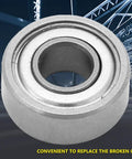 Stainless Steel Ball Bearing Kit Pack Of 10 For MR104ZZ 4mm X 10mm X 4mm Replacement Bearings, close-up silver bearing