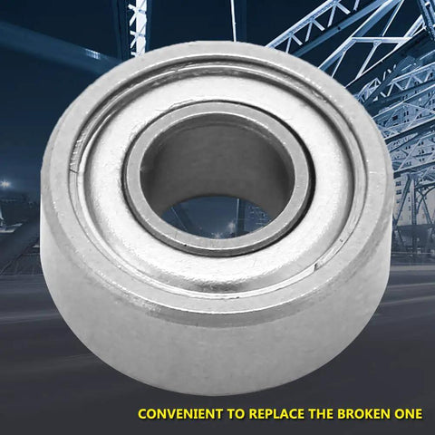 Stainless Steel Ball Bearing Kit Pack Of 10 For MR104ZZ 4mm X 10mm X 4mm Replacement Bearings, close-up silver bearing