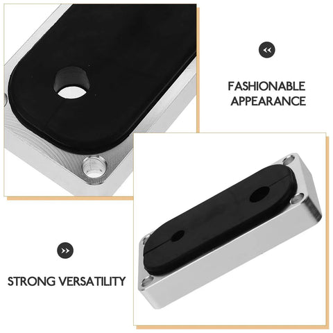 Top Tier Automatic Transmission Shift Cable Grommet Kit For Your Ride Silver Aluminum Gaskets And Clamps For Quick Fix Durability And Perfect Fit On Any Car Or Truck You Own. black aluminum shift cable grommet with mounting holes, close-up and angled view