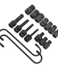 Rock Solid 15 Piece Impact Brake Caliper Socket Set Gritty Heavy Duty Tool Kit For German Car Brands Perfect Fit Durable Removal Gear, chrome moly steel sockets