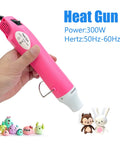 Mini Hot Air Gun Handy For DIY Crafts Portable Heat Gun Tool For Embossing Shrink Wrapping Drying Paint And More Lightweight Nozzle Design