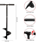 Compost Turning Tool For Easy Aeration And Mixing In Outdoor Tumbler Bins, Rustproof Spiral Aerator with long handle
