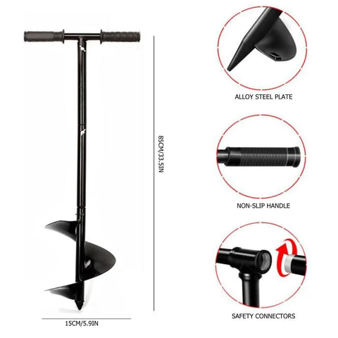Compost Turning Tool For Easy Aeration And Mixing In Outdoor Tumbler Bins, Rustproof Spiral Aerator with long handle