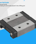 Miniature Linear Sliding Block Bearing For 24mm Rail With Low Friction Smooth Glide And Integrated Lubrication Port