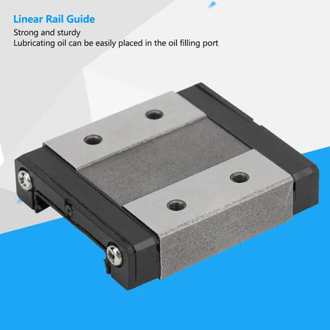 Miniature Linear Sliding Block Bearing For 24mm Rail With Low Friction Smooth Glide And Integrated Lubrication Port
