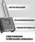 Two Pack Beefy 2.3 Inch Shackle Combination Padlocks With One Touch Unlocking Heavy Duty Outdoor Padlock Hidden Password Design.