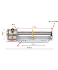 Compact All Metal Micro Linear Stepper Motor With Lead Screw And 32mm Stroke Smooth Operator For Tight DIY Builds And Precision Automation Runs Quiet Without Breaking A Sweat, top view, detailed measurements.