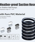 1 Inch ID PVC Suction Hose With Foot Valve Non Return Assembly 13 Foot Length All In One Pump Inlet Kit For Shallow Well Pumps