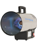 Big 60,000 BTU Portable Propane Forced Air Heater For Outdoor Use, Great For Jobsite, Construction, Garage, Patio, Stainless Steel Build