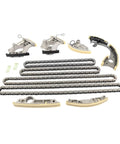 Heavy Duty Timing Chain Tensioner Guides Rail Kit For Audi A4 A5 A6 Q5 With 3.0 And 3.2 Liter Engines Featuring Durable Alloy Build That Slams The Noise, Fixes Rattling Issues And Keeps Your Motor Running Smooth Like Butter. alloy timing chain kit with guides and rails