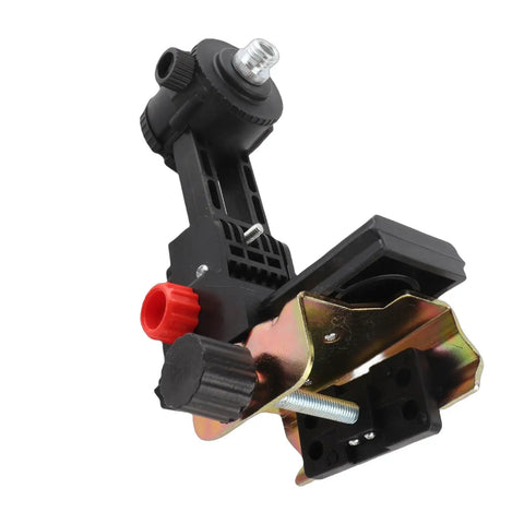 Telescoping Pole Head Mount with 360 Degree Rotation Cradle and Fine-Tuning Bracket Level Adapter, close-up view
