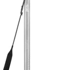 Glacier Linkin Ice Axe With Leash 68cm showing tapered steel pick, grooved shaft, and orange details for ice climbing.