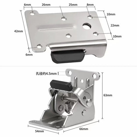 Heavy Duty Locking Hinges For Folding Legs And Tables 90 Degree To 180 Degree Self Locking Brackets 2 Pack Black Steel Construction