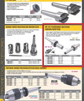 MT2 To JT2 Live Tailstock Drill Chuck Adapter For Milling And Lathes highlighted in catalog with Morse Taper tooling.