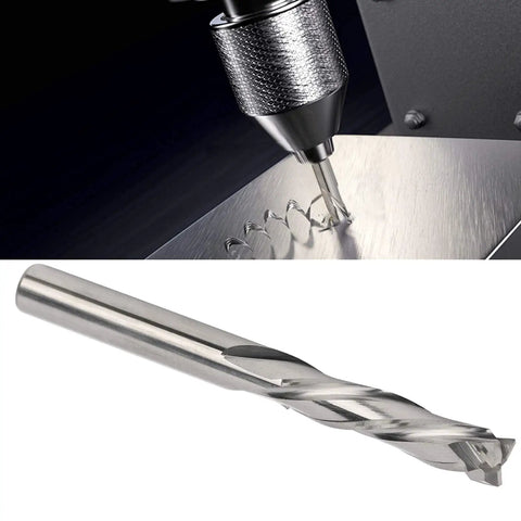 3 Flute Tungsten Steel Milling Cutter For Aluminum CNC Milling Tool With Round Handle Non Ferrous Friendly 6mm Head Diameter 60mm