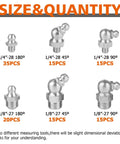 All In One 235 Piece SAE And Metric Grease Fittings Kit with sizes 1/4 and 1/8 inch M6 M10 180, 45, 90 degree fittings
