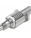 Close-up of Left And Right Handed Ball Screw SFU2505 1900mm Dual Direction Lead Screw with 2 Ball Nuts for CNC systems