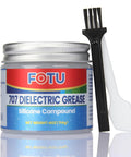 Jar of Dielectric Grease For Electrical Connectors And Battery Terminals, Spark Plugs, And O Ring Seals, 4 Oz with brush