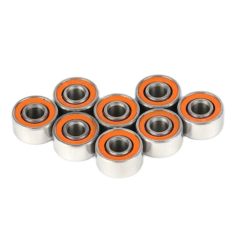 Pro Grade Fishing Reel Ball Bearings Kit With Ceramic Orange Seal For Smooth Casting And Durability Upgrade Spool Bearings For Reels Hardened Steel Double Inner Race Sealed Performance For Heavy Duty Fishing, 7 orange-seal bearings