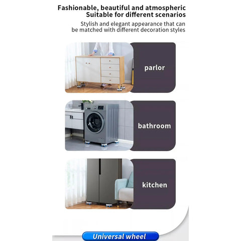 Heavy Duty Furniture Sliders And Appliance Moving Wheels With Reinforced Metal Build And Dual Ball Bearings For Seamless Rolling On Carpets And Tile Floors in parlor, bathroom, kitchen scenarios.