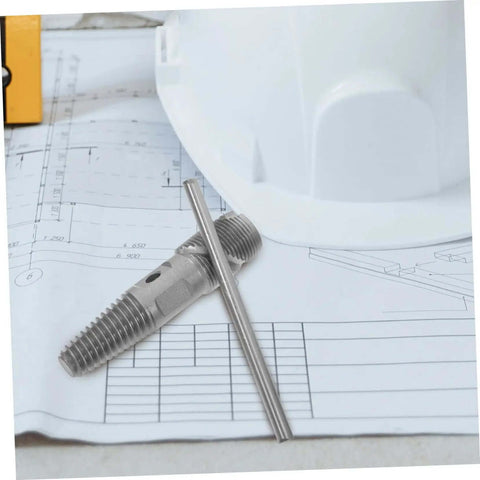 Double Head Screw Extractor Set for Stripped Screws and Broken Water Pipes shown on construction plans with a hard hat