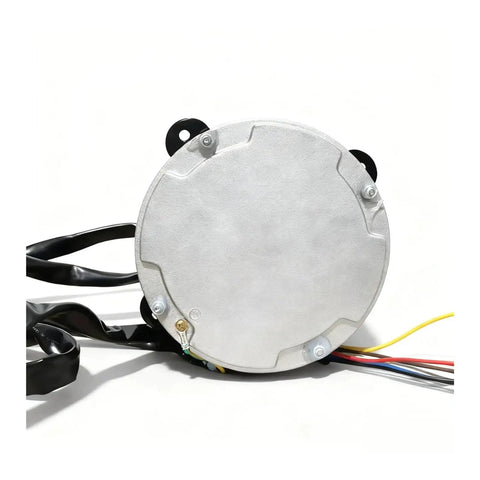Indoor Unit DC Brushless Fan Motor For Air Source Heat Pump YDK140-6D/B/T LW140B/T Replacement Parts, side view with wires