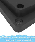 Close-up of Rock Solid Plastic Storage Shelves 4 Tier Heavy Duty Shelving Unit showing durable waterproof PP material details.
