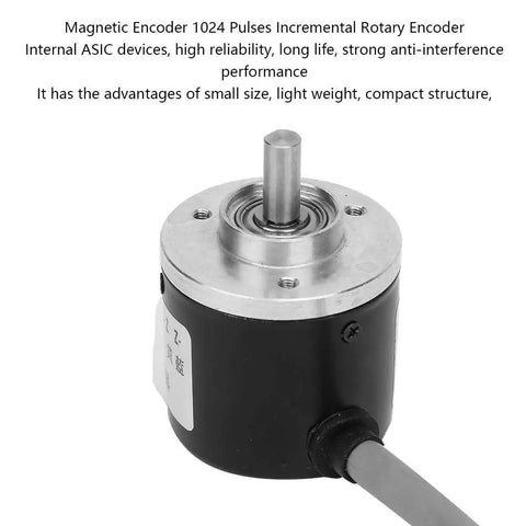 38mm Incremental Rotary Encoder With 1024 Pulses For High Precision Motion Sensing, Built Tough With Rugged Stainless Steel Spindle And Metal Shell