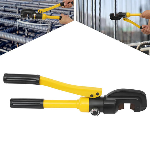 BYGOVICE Hydraulic Rebar Pliers Portable Bolt Cutters Heavy Duty Handheld Cutting Tool With Box Shear Area 0.16 To 0.63 Inch showing ergonomic design and cutter head.