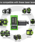 LR-5RG Laser Receiver For Line Lasers With models like 901CG, 902CG, BOX-1G, BOX-1R, surrounded by compatible tools.