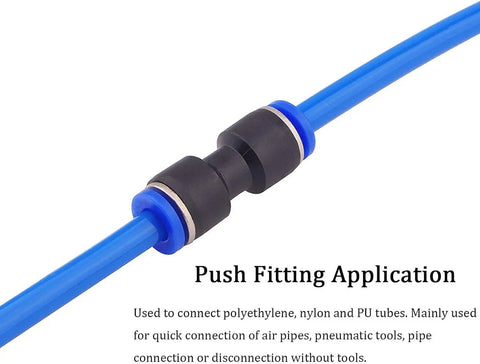 Plastic Push To Connect Tube Fitting Reducing 10Mm To 6Mm Quick Straight Pneumatic Connector Coupler for air line connection