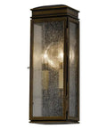 Whitaker Bronze Outdoor Wall Pocket Sconce Two Light Fixture For Wet Locations showing astral bronze finish and clear seeded glass.