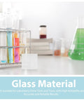 Disposable Plastic Microscope Slides 22x22mm, Clear One Time Use Lab Slides, 100 Count, Perfect for Urine Test Samples and Everyday Microscopy, Pro Grade Light Transmission for Sharp Observations; lab glassware and test tubes