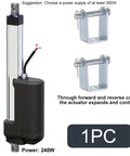 Heavy Duty DC24V Electric Linear Actuator That Kicks Some Serious Weight At 12000 Newtons For Smooth Straight Lifting, includes mounting brackets.