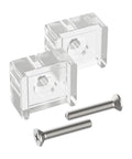 Glass Sliding Shower Door Finger Pull Kit With Clear Acrylic Bumper Stops Fits Most Inner Bypass Doors Universal Replacement Knob Parts